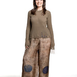 Uma Wang Baumwolloberteil Dark Grey mit Rippenstruktur Vorderansicht