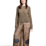 Uma Wang Baumwolloberteil Dark Grey mit Rippenstruktur Vorderansicht
