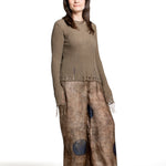 Uma Wang Baumwolloberteil Dark Grey mit Rippenstruktur - seitenansicht
