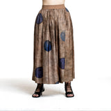 Uma Wang Damen Rock mit Punkten braun/blau 