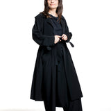 Yohji Yamamoto Damen Wickelmantel mit Gürtel schwarz