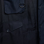 Yohji Yamamoto Damen Mantel mit Außentaschen schwarz Detail
