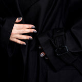 Yohji Yamamoto Damen Oversize Mantel schwarz Detail