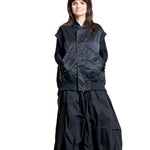 Yohji Yamamoto Damen Bomberweste schwarz Vorderansicht