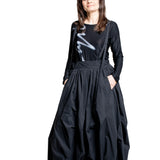 Yohji Yamamoto Damen Avantgarde Trägerrock schwarz