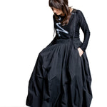 Yohji Yamamoto Damen Avantgarde Trägerrock schwarz Bewegung