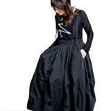 Yohji Yamamoto Damen Avantgarde Trägerrock schwarz Bewegung