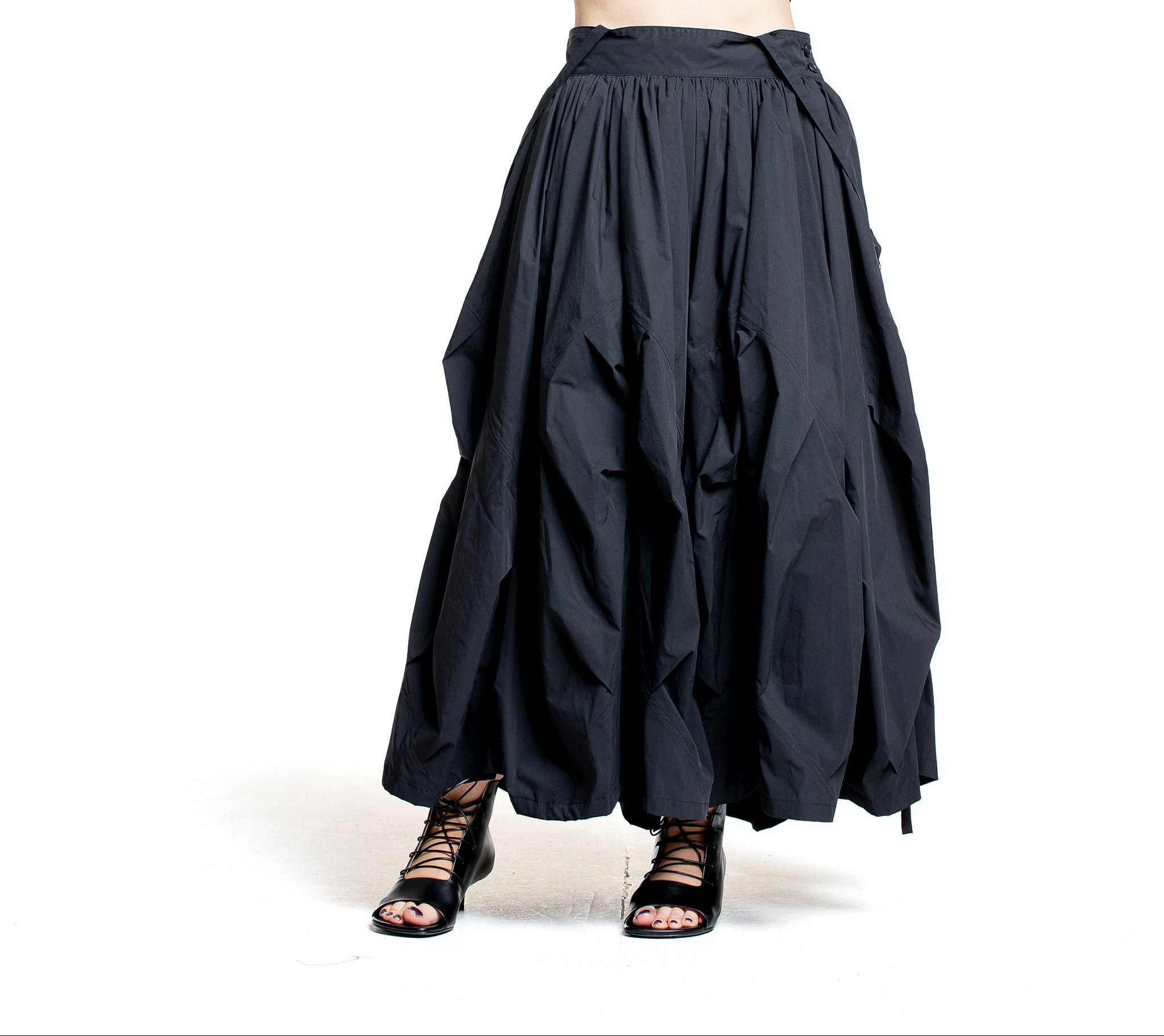 Yohji Yamamoto Damen Avantgarde Trägerrock schwarz