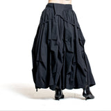 Yohji Yamamoto Damen Avantgarde Trägerrock schwarz Rückansicht