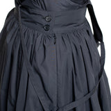 Yohji Yamamoto Damen Avantgarde Trägerrock schwarz Detail