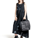 Yohji Yamamoto Damen Leder Shopper schwarz