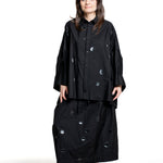 Y’s Yohji Yamamoto Damen Rock mit Punktprint schwarz Look