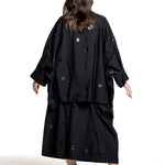Y’s Yohji Yamamoto Damen Rock mit Punktprint schwarz Rückansicht Look