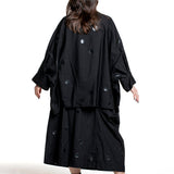 Y’s Yohji Yamamoto Damen Rock mit Punktprint schwarz Rückansicht Look