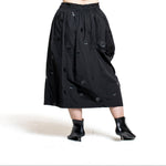 Y’s Yohji Yamamoto Damen Rock mit Punktprint schwarz Rückansicht