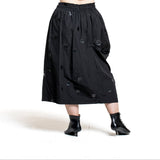 Y’s Yohji Yamamoto Damen Rock mit Punktprint schwarz Rückansicht