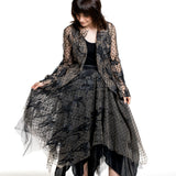 Marc Le Bihan women's couture skirt made of tulle lace black-nude
