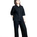 Iris von Arnim Damen Seide-Cashmere Hose St. Tropez schwarz Look vorne