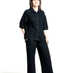 Iris von Arnim Damen Seide-Cashmere Hemd Antibes schwarz Seitenansicht