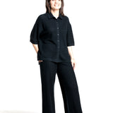 Iris von Arnim Damen Seide-Cashmere Hemd Antibes schwarz Seitenansicht