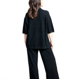 Iris von Arnim Damen Seide-Cashmere Hemd Antibes schwarz Rückansicht
