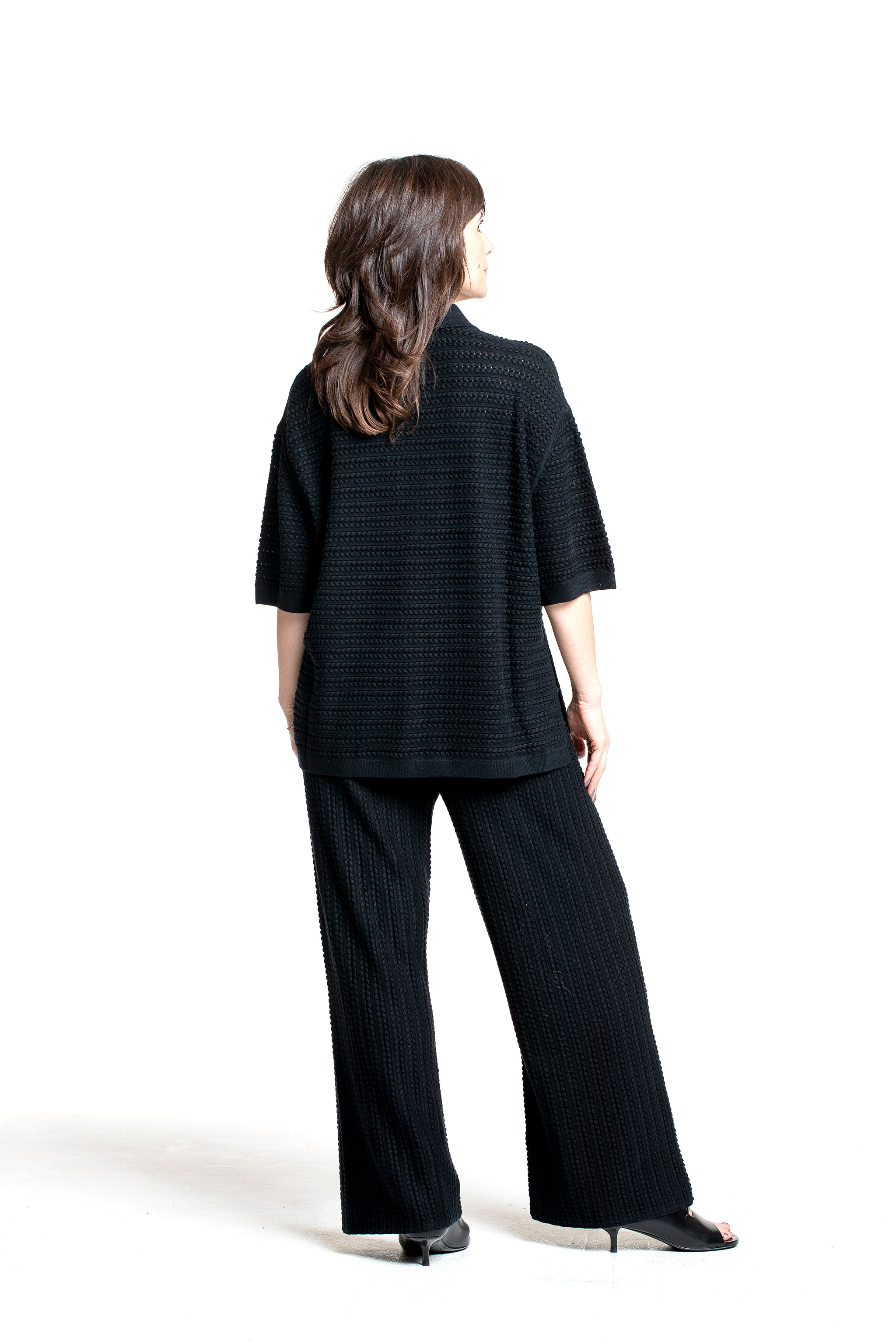 Iris von Arnim Damen Seide-Cashmere Hemd Antibes schwarz Rückansicht