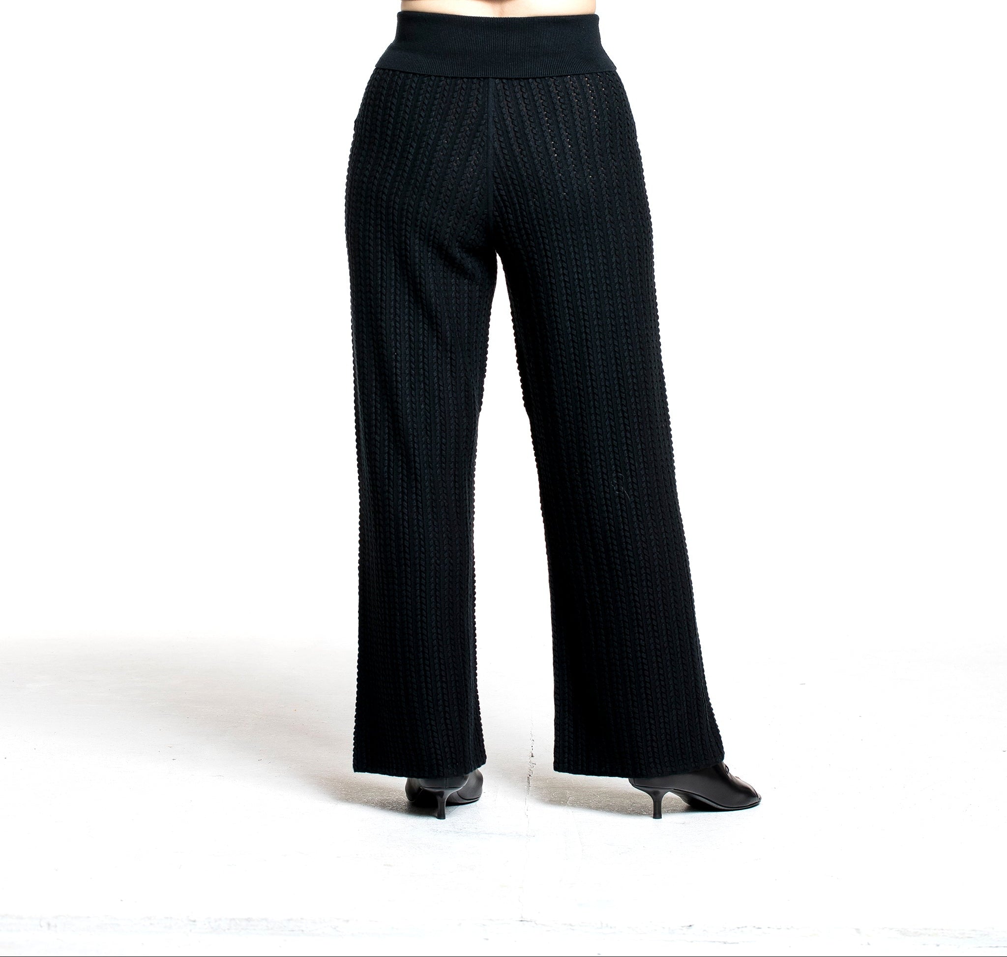 Iris von Arnim Damen Seide-Cashmere Hose St. Tropez schwarz Rückansicht
