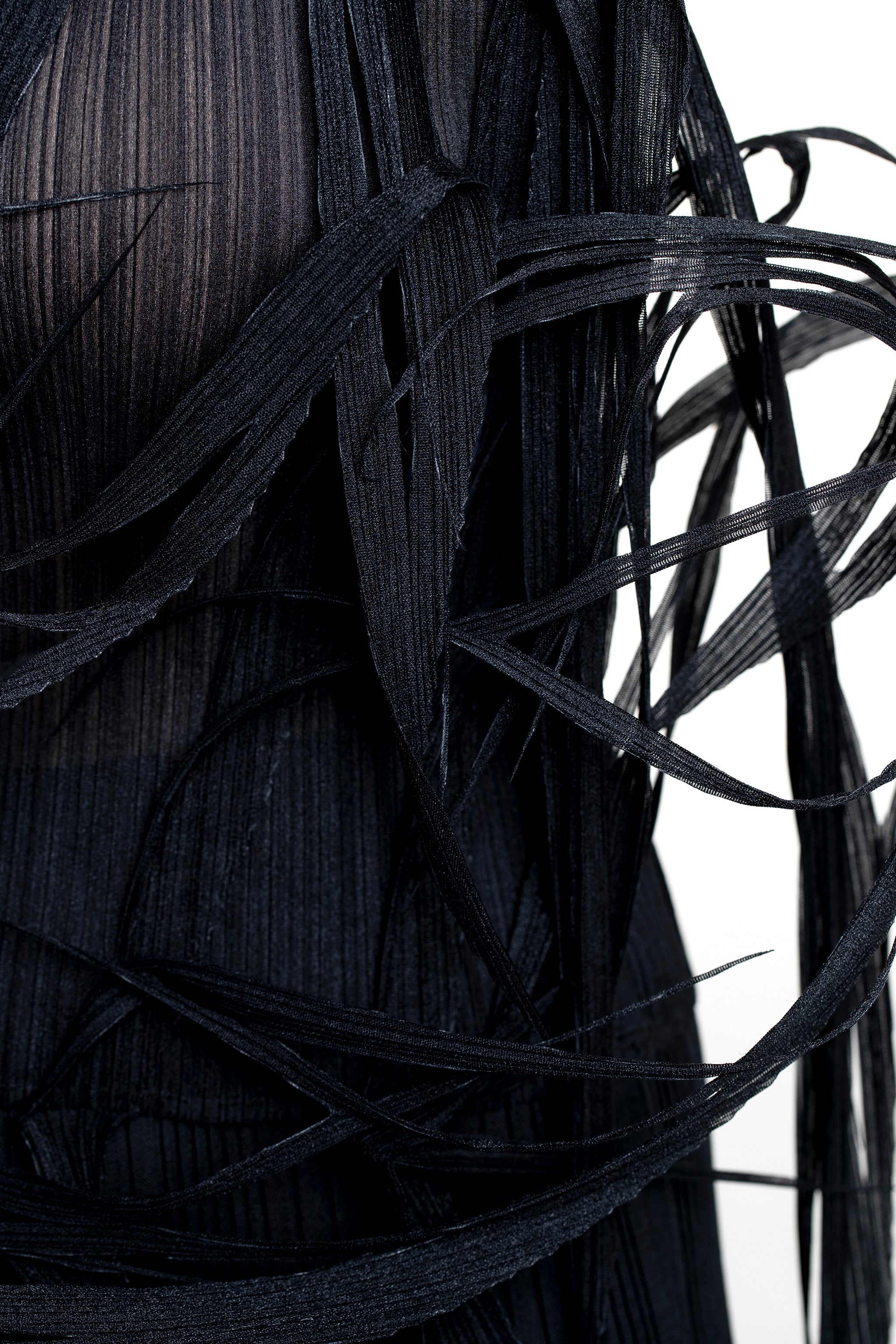 Issey Miyake Damen Avantgarde Top URBAN JUNGLE schwarz Detail