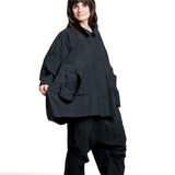 Rundholz Damen Sarouel Hose mit hohem Bund schwarz Gesamtlook