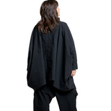 Rundholz Damen Sarouel Hose mit hohem Bund schwarz Gesamtlok