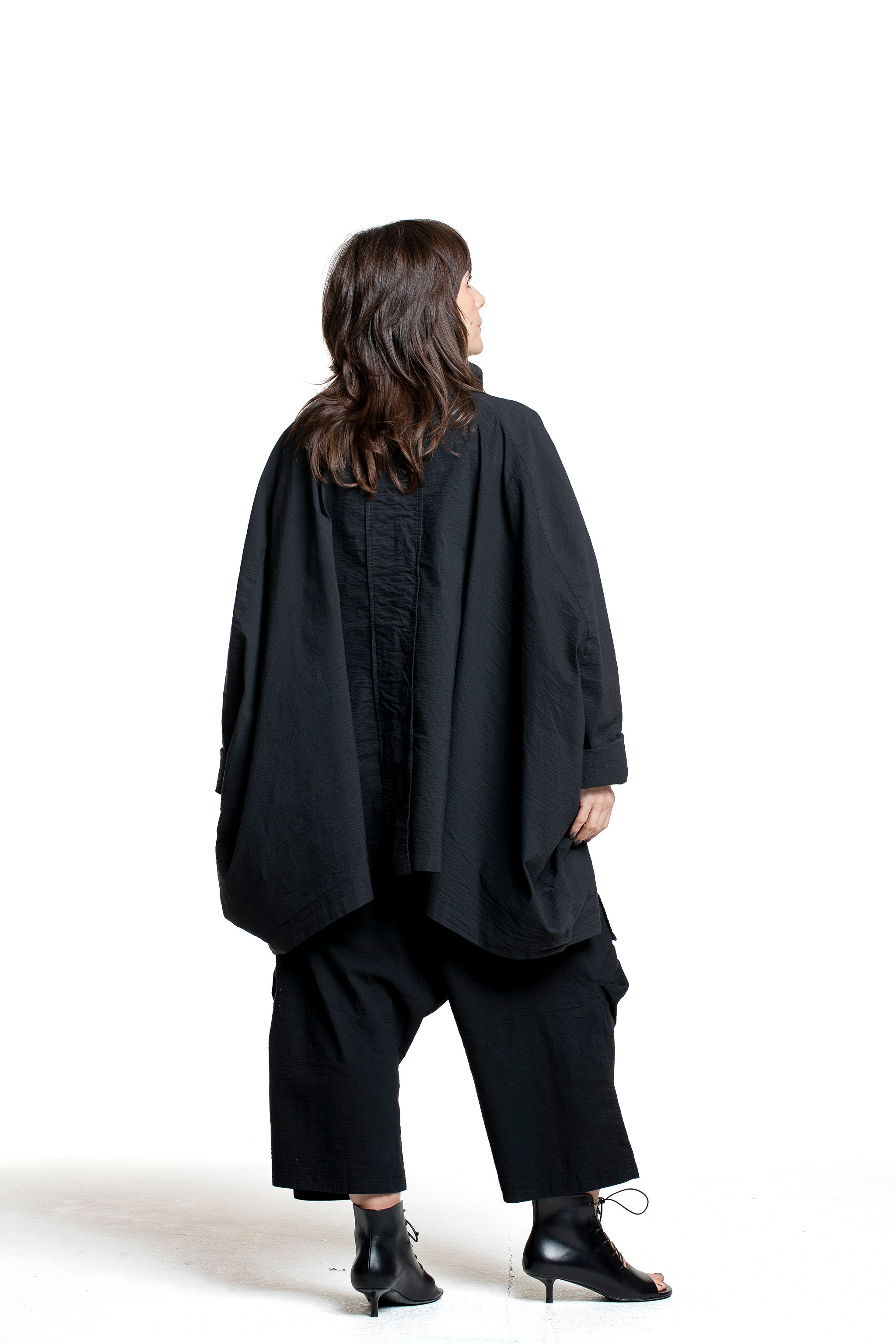 Rundholz Damen Sarouel Hose mit hohem Bund schwarz Gesamtlok