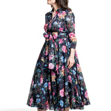 Samantha Sung Damen Aster Hemdblusenkleid Heart Manor schwarz