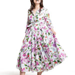 Samantha Sung Damen Aster Hemdblusenkleid Gallerie Summer Bouquet weiß-multi – Bewegungsansicht