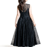Marc Le Bihan Damen Organza-Kleid schwarz – Rückansicht