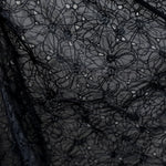 Marc Le Bihan Damen Organza-Kleid schwarz – Detail der transparenten Spitze