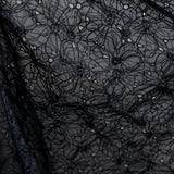 Marc Le Bihan Damen Organza-Kleid schwarz – Detail der transparenten Spitze