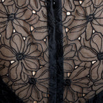 Marc Le Bihan Damen Organza-Kleid schwarz – Detail am Ausschnitt