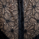 Marc Le Bihan Damen Organza-Kleid schwarz – Detail am Ausschnitt