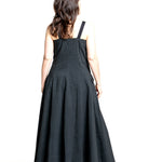 Marc Le Bihan Damen Trägerkleid schwarz – Rückansicht