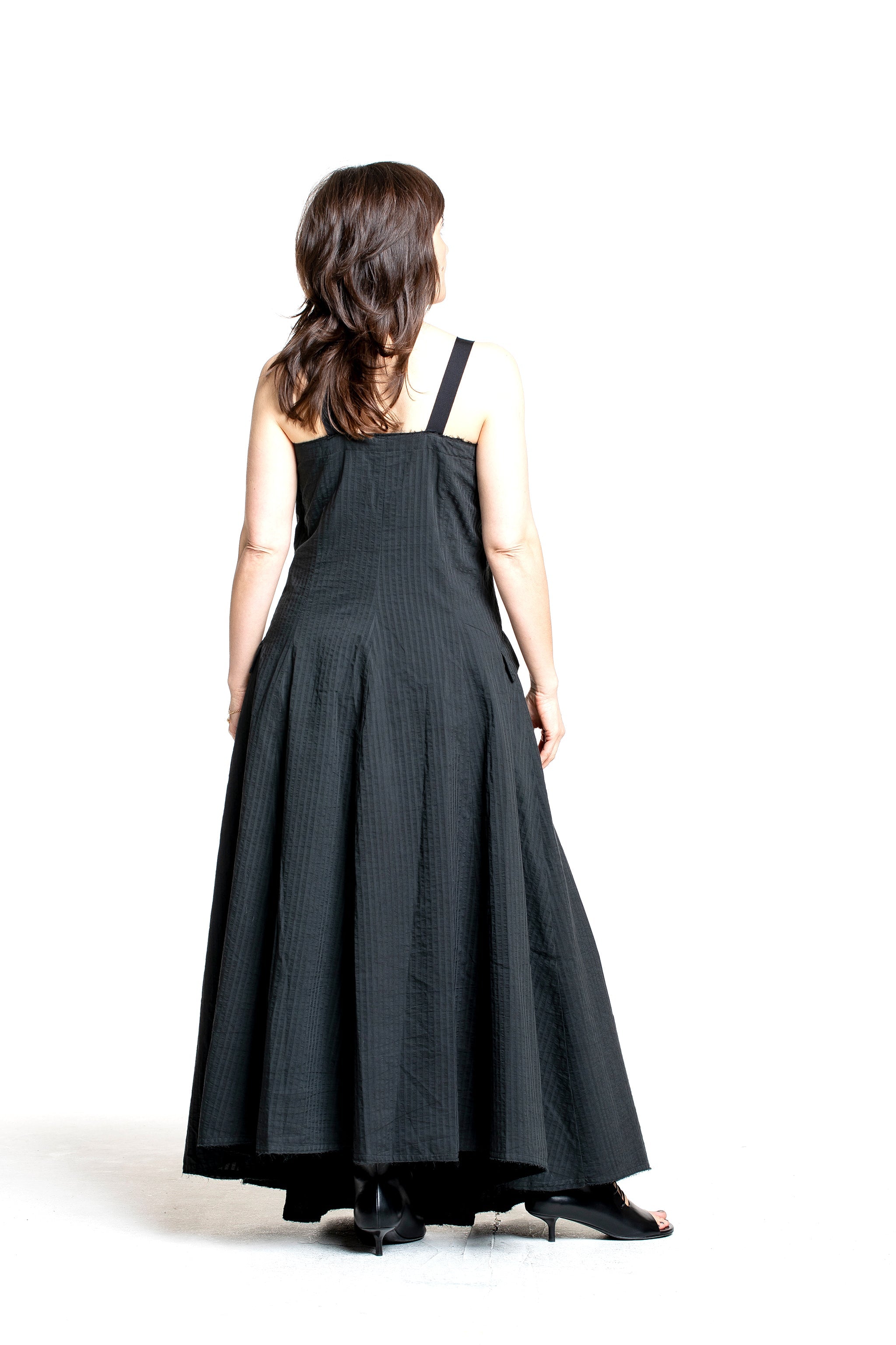 Marc Le Bihan Damen Trägerkleid schwarz – Rückansicht