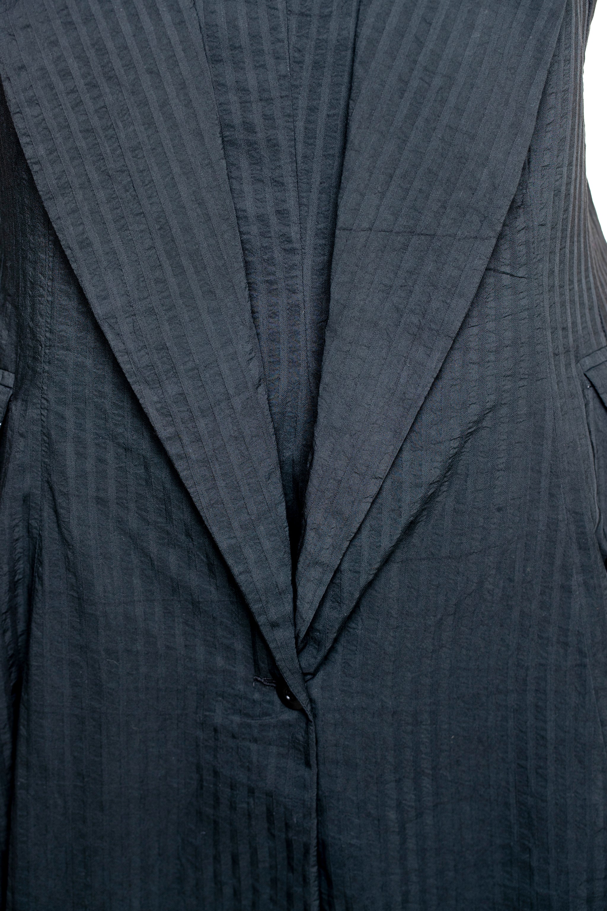 Marc Le Bihan Damen Trägerkleid schwarz – Stoffdetail