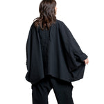 Rundholz Damen Oversize Jacke schwarz Rückansicht