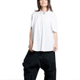 Rundholz Damen Kurzarm Bluse paper Frontansicht