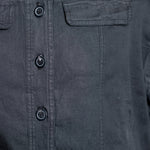 Rundholz DIP Damen Jacke schwarz glänzend Detailansicht Tasche