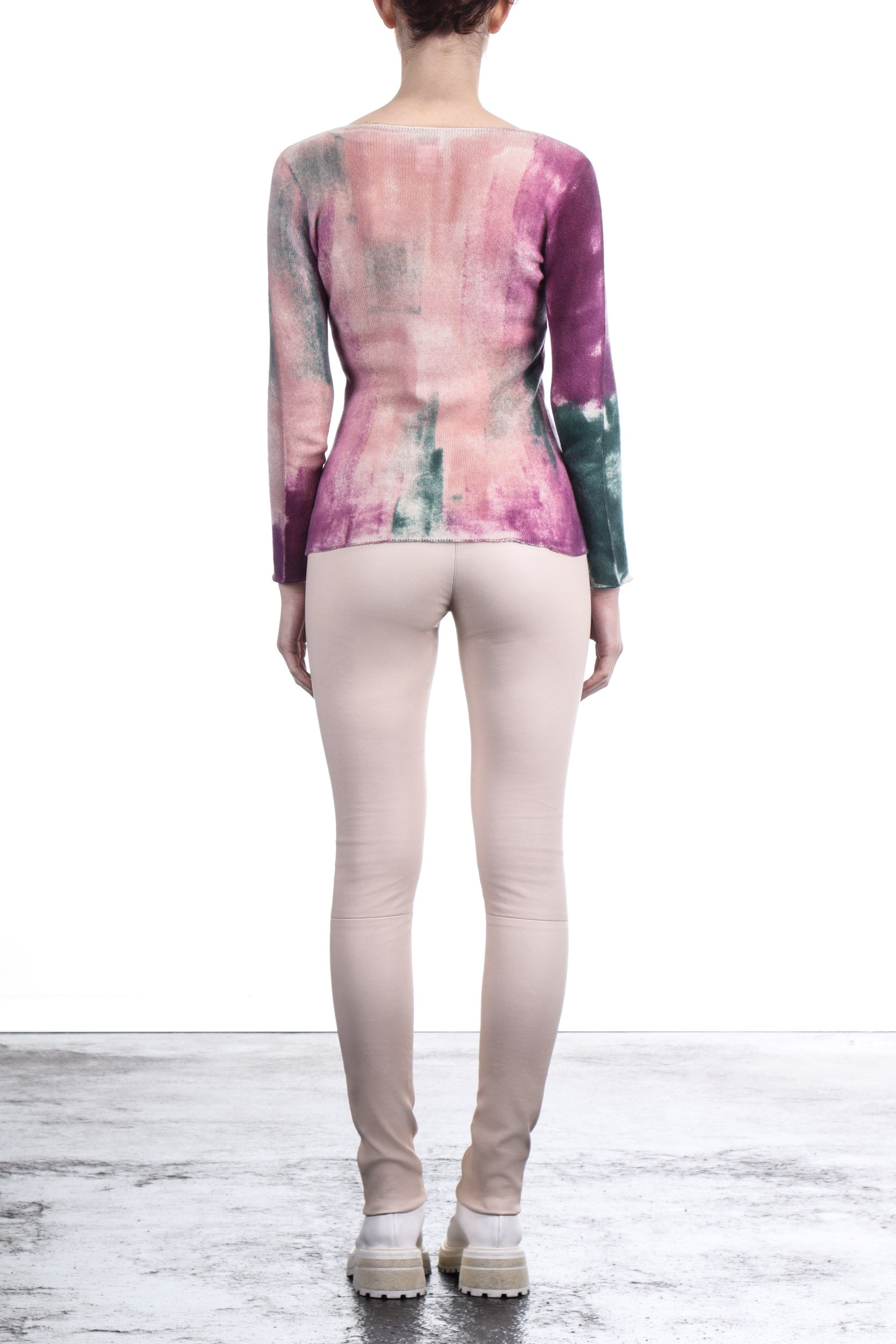 F Cashmere Damen Pullover Bruco 2 pink multicolor