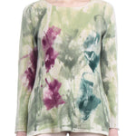 F Cashmere Damen Kaschmir A-Linie Pullover Bruco 12 grün multicolor