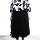 Comme Des Garçons Damen Blazer mit Tüllschleifen schwarz - weiß