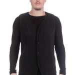 Homme Plissé Issey Miyake Herren Weste schwarz