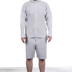 Homme Plissé Issey Miyake Herren Blouson mit Reißverschluss Grau