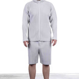 Homme Plissé Issey Miyake Herren Blouson mit Reißverschluss Grau